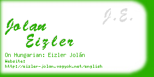 jolan eizler business card